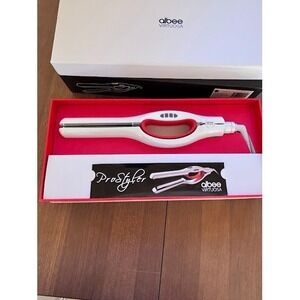 Albee Virtuosa ProStyler Flat Iron White and Red Hair Styling‎ Tool NEW